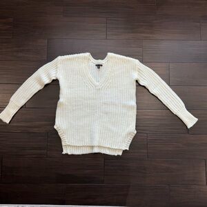 American Eagle Outfitters Cream Zipper Side Sweater Size Small - NWOT